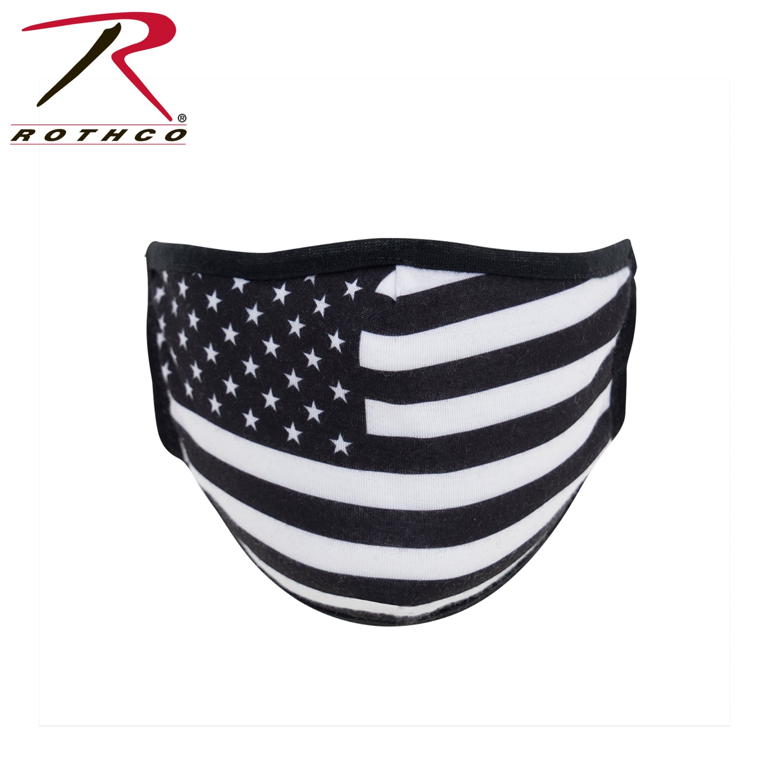 Rothco US Flag Reusable 3-Layer Face Mask - White, Large/X-Large