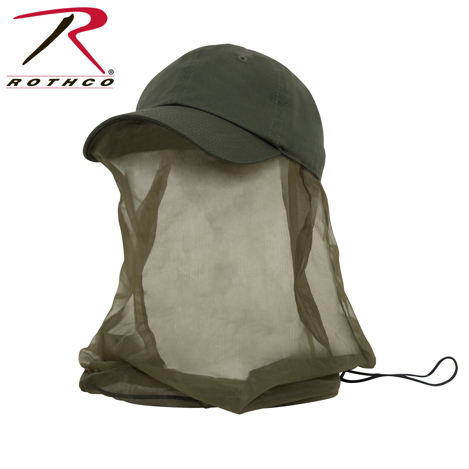 Rothco Operator Cap with Mosquito Net in Olive Drab – Full Head and Neck Bug Protection
