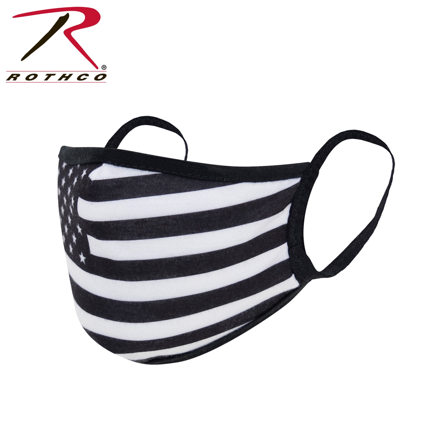 Rothco US Flag Reusable 3-Layer Face Mask - White, Large/X-Large