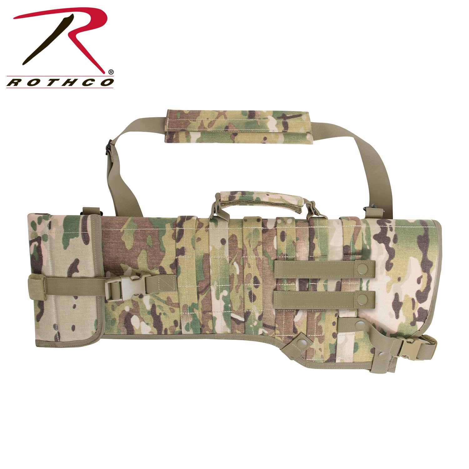 Rothco Tactical MOLLE Rifle Scabbard in MultiCam with Adjustable Fit and MOLLE Webbing