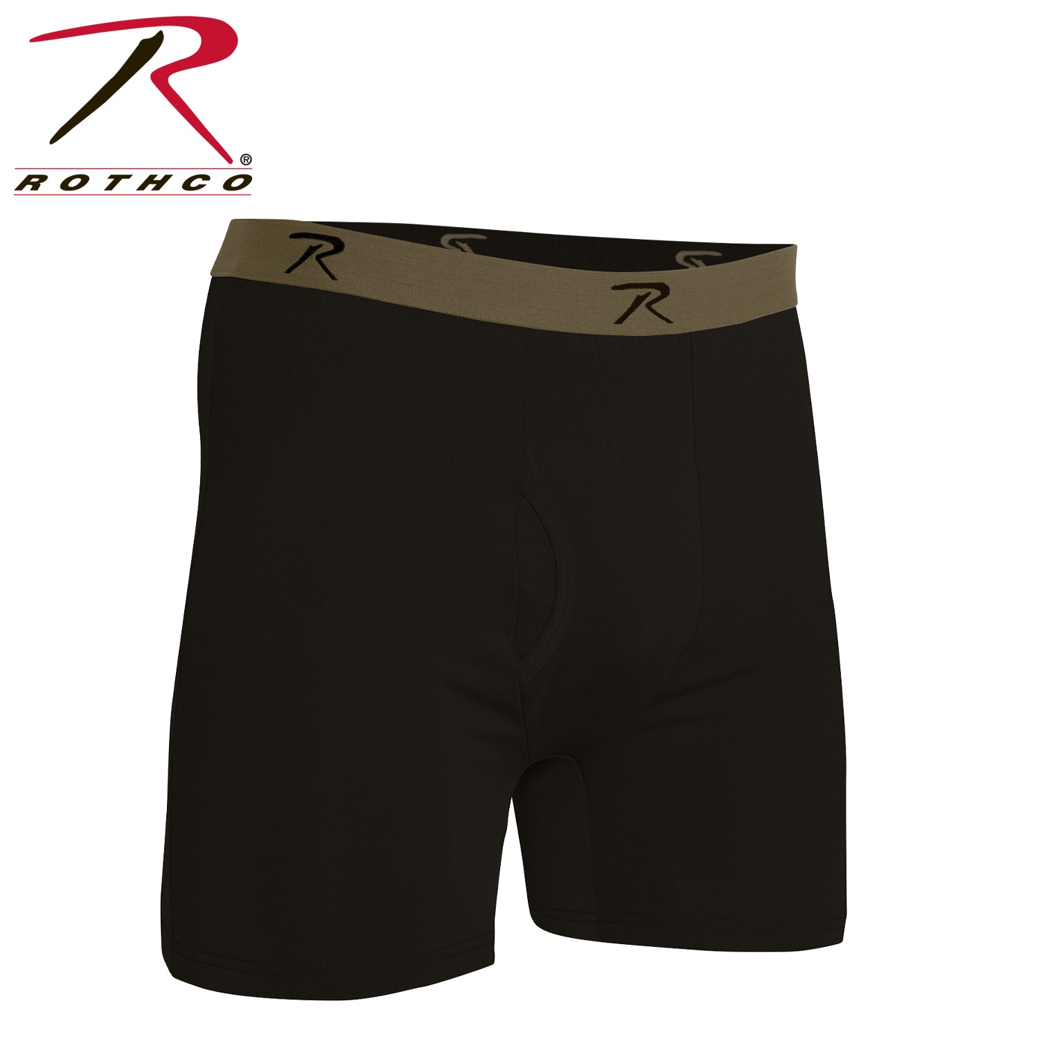 Rothco Moisture Wicking Performance Boxer Shorts - Black, Size Small