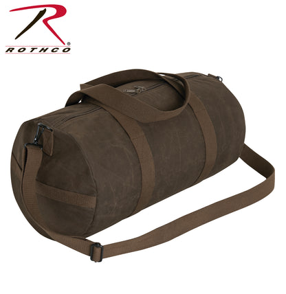 Rothco Waxed Canvas Shoulder Duffle Bag – 19 Inch Brown