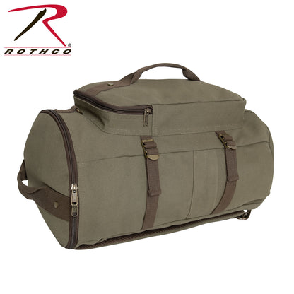 Rothco Convertible Canvas Duffle Backpack 19 Inches Olive Drab Part #2515