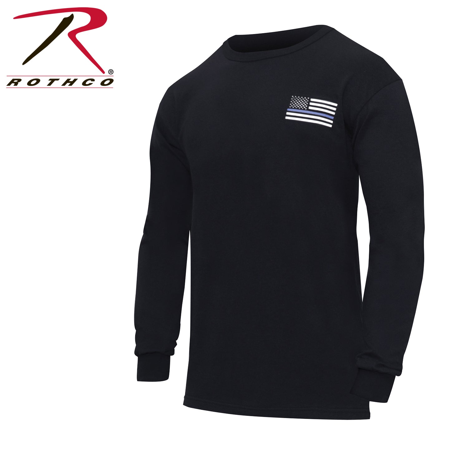 Rothco Thin Blue Line Honor and Respect Long Sleeve T-Shirt Size M