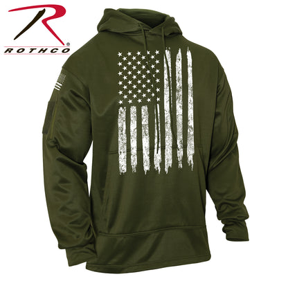 Rothco Concealed Carry U.S. Flag Hoodie Olive Drab Size M