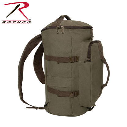 Rothco Convertible Canvas Duffle Backpack 19 Inches Olive Drab Part #2515