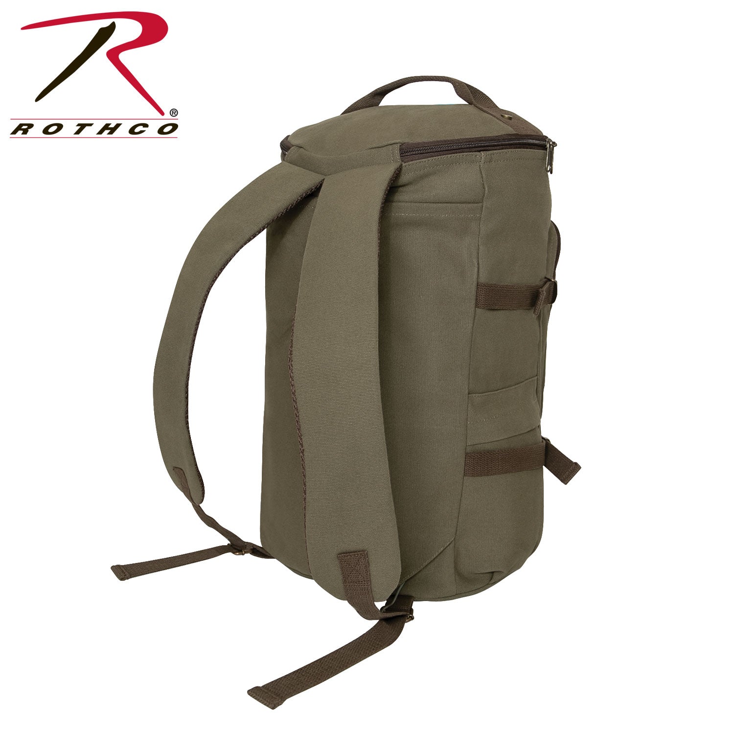 Rothco Convertible Canvas Duffle Backpack 19 Inches Olive Drab Part #2515