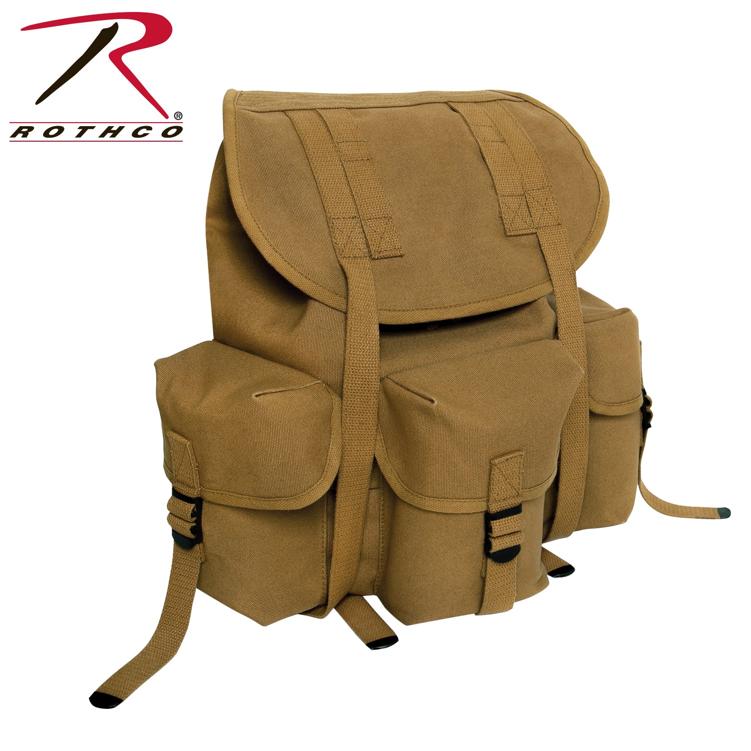 Rothco Heavyweight Mini Alice Pack in Coyote Brown – Durable Military-Inspired Canvas Backpack with 20L Capacity