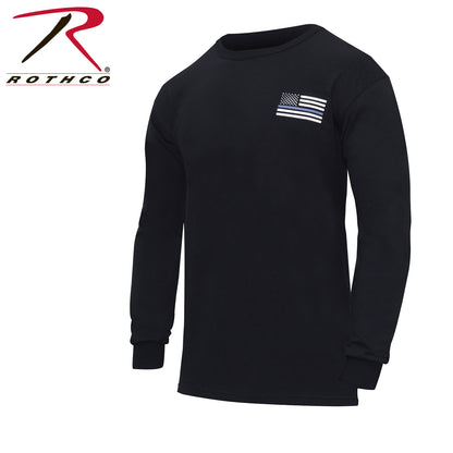 Rothco Thin Blue Line Honor and Respect Long Sleeve T-Shirt Size Large