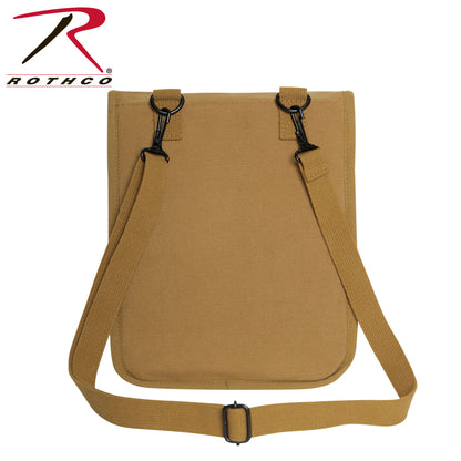 Rothco Canvas Map Case Shoulder Bag Coyote Brown - Durable Outdoor Travel Bag with Adjustable Strap