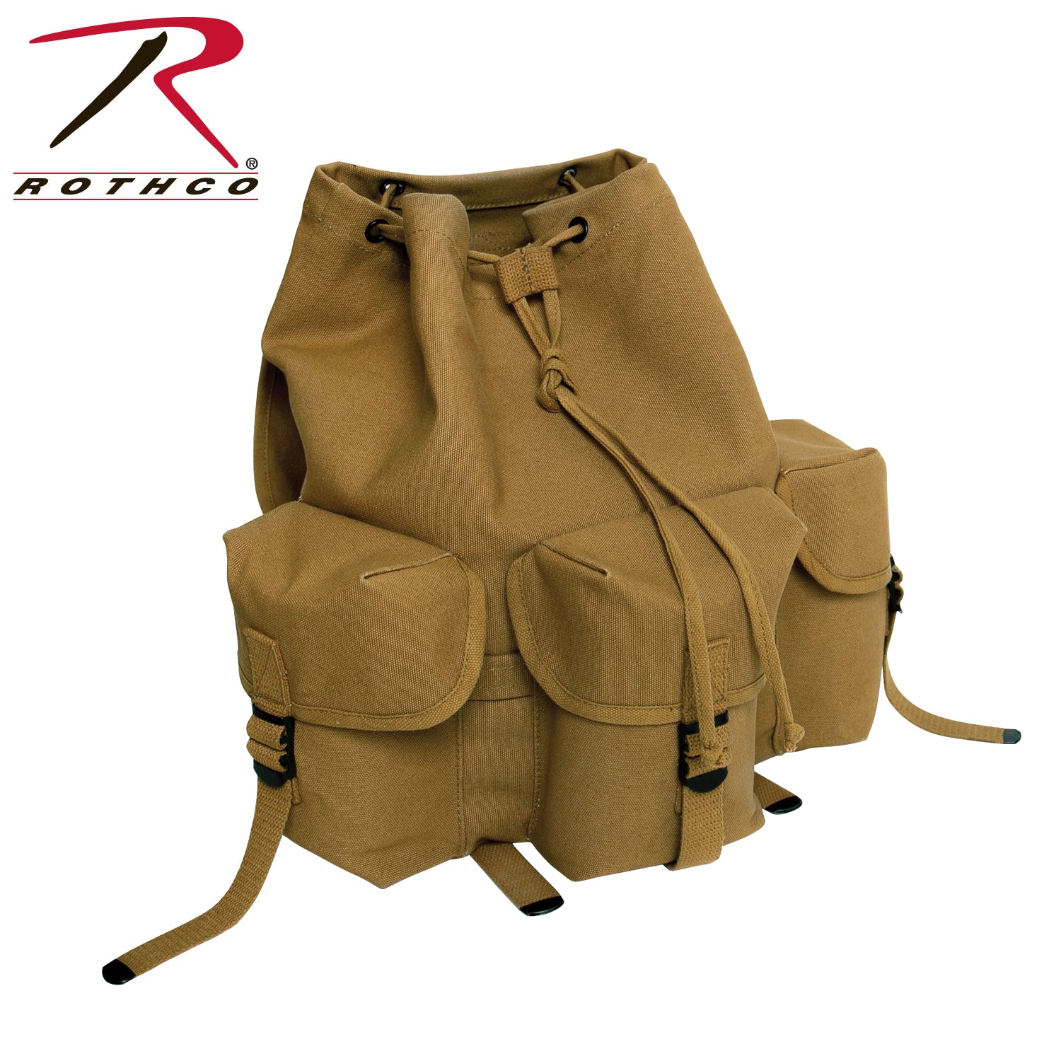 Rothco Heavyweight Mini Alice Pack in Coyote Brown – Durable Military-Inspired Canvas Backpack with 20L Capacity