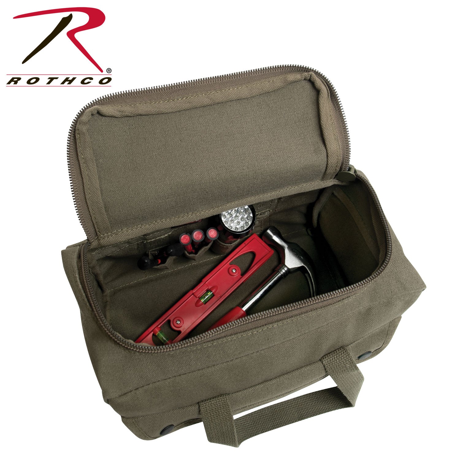 Rothco Wide Mouth Mechanics Tool Bag Olive Drab Part Number 9255