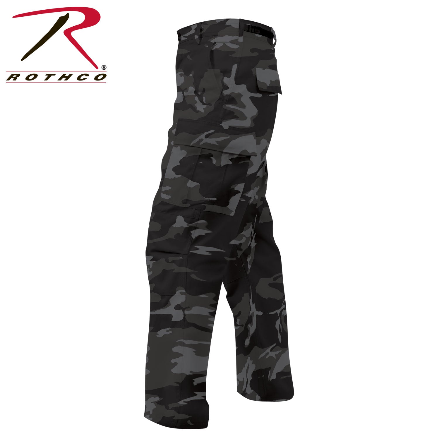 Rothco Color Camo Tactical BDU Pants in Black Camo, Size XS