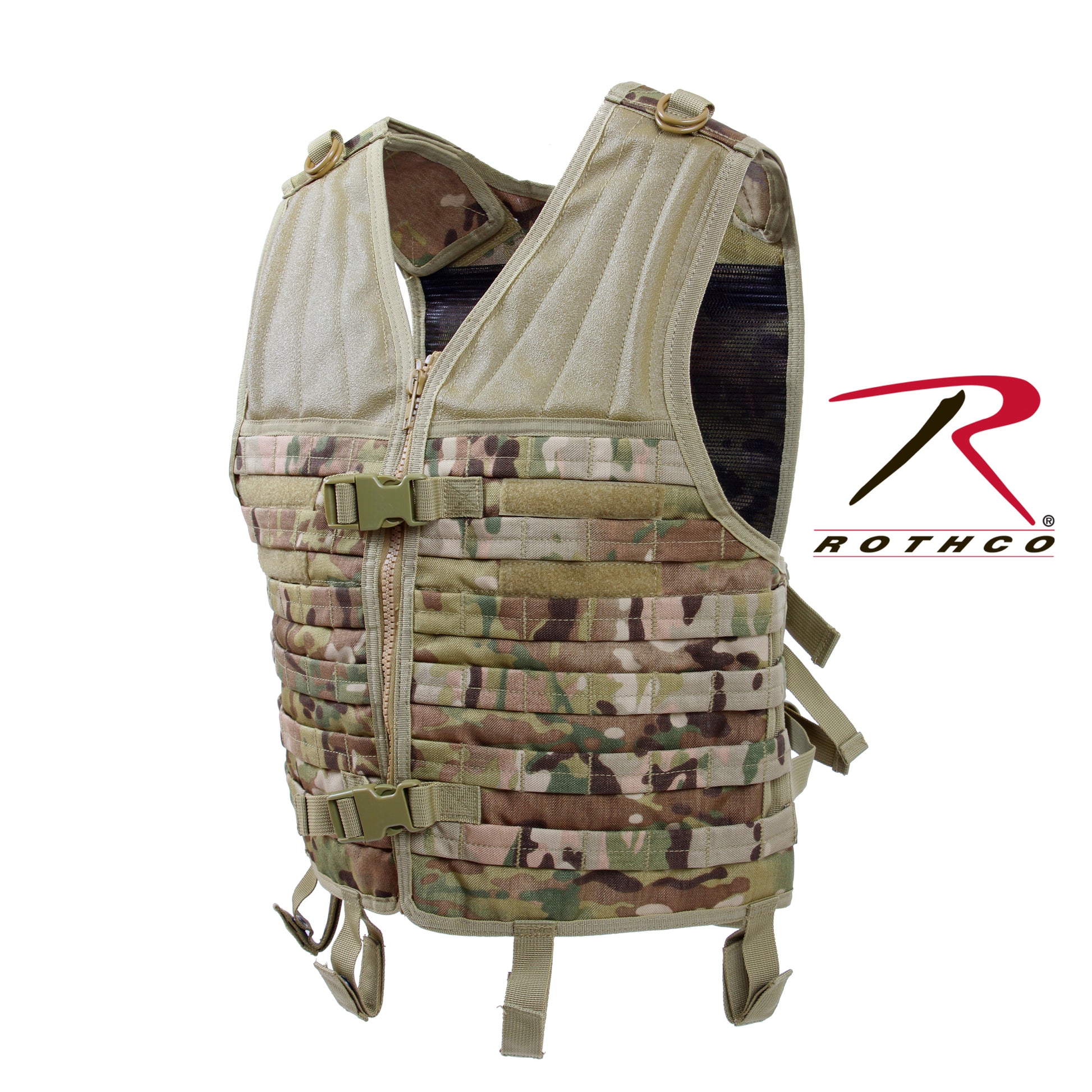 Rothco Cross Draw MOLLE Tactical Vest MultiCam Size 2XL / 3XL