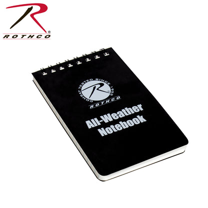 Rothco All-Weather Waterproof Notebook 3 x 5 inches, Black
