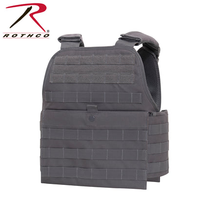 Rothco MOLLE Plate Carrier Vest 2XL/3XL in Grey – Tactical Body Armor Vest for Military and Outdoor Use