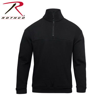 Rothco Firefighter and EMS Quarter Zip Job Shirt Black Size Large