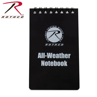 Rothco All-Weather Waterproof Notebook 3 x 5 inches, Black