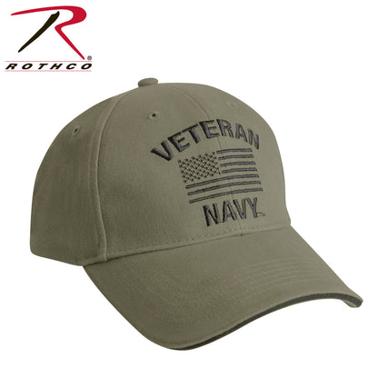 Rothco Vintage Veteran Low Profile Cap with Navy Emblem