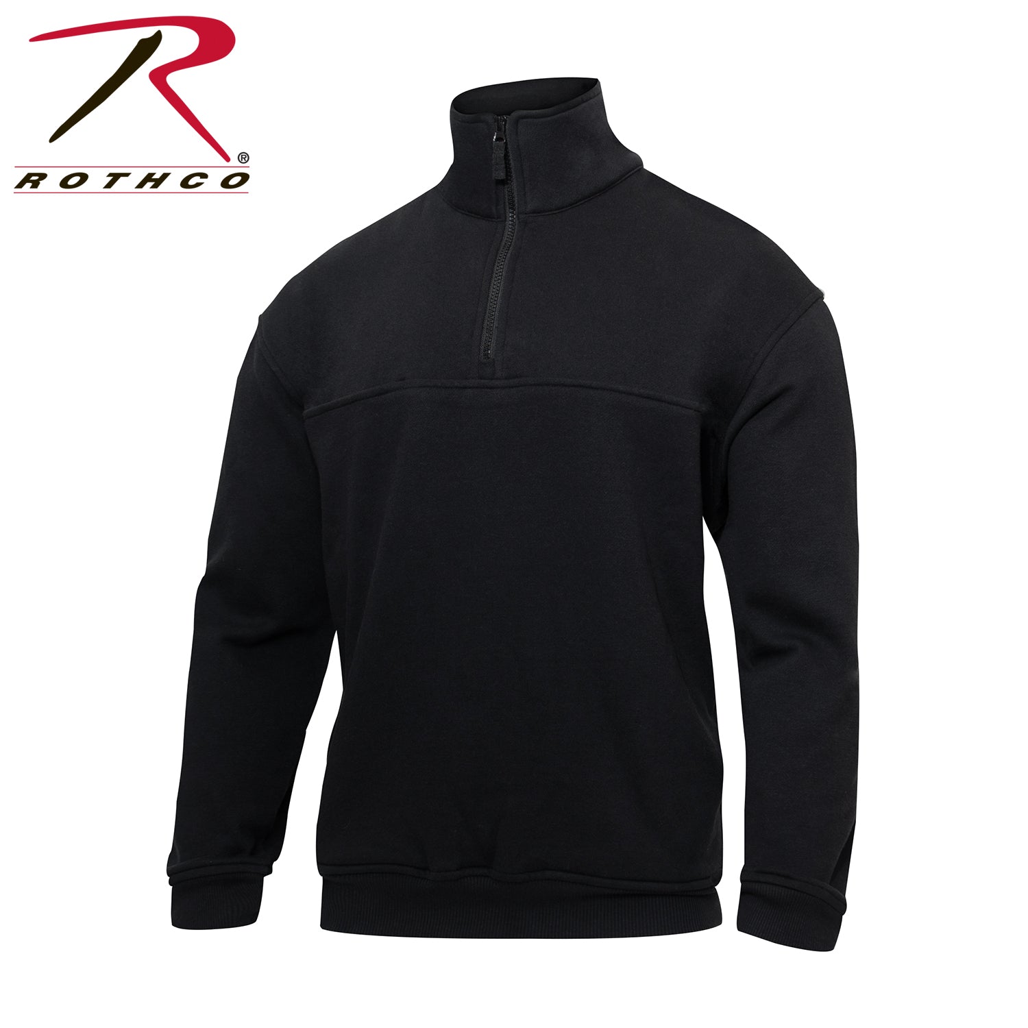 Rothco Firefighter and EMS Quarter Zip Job Shirt Black Size XL – Durable Workwear with Reinforced Elbows and Multi-Function Pockets