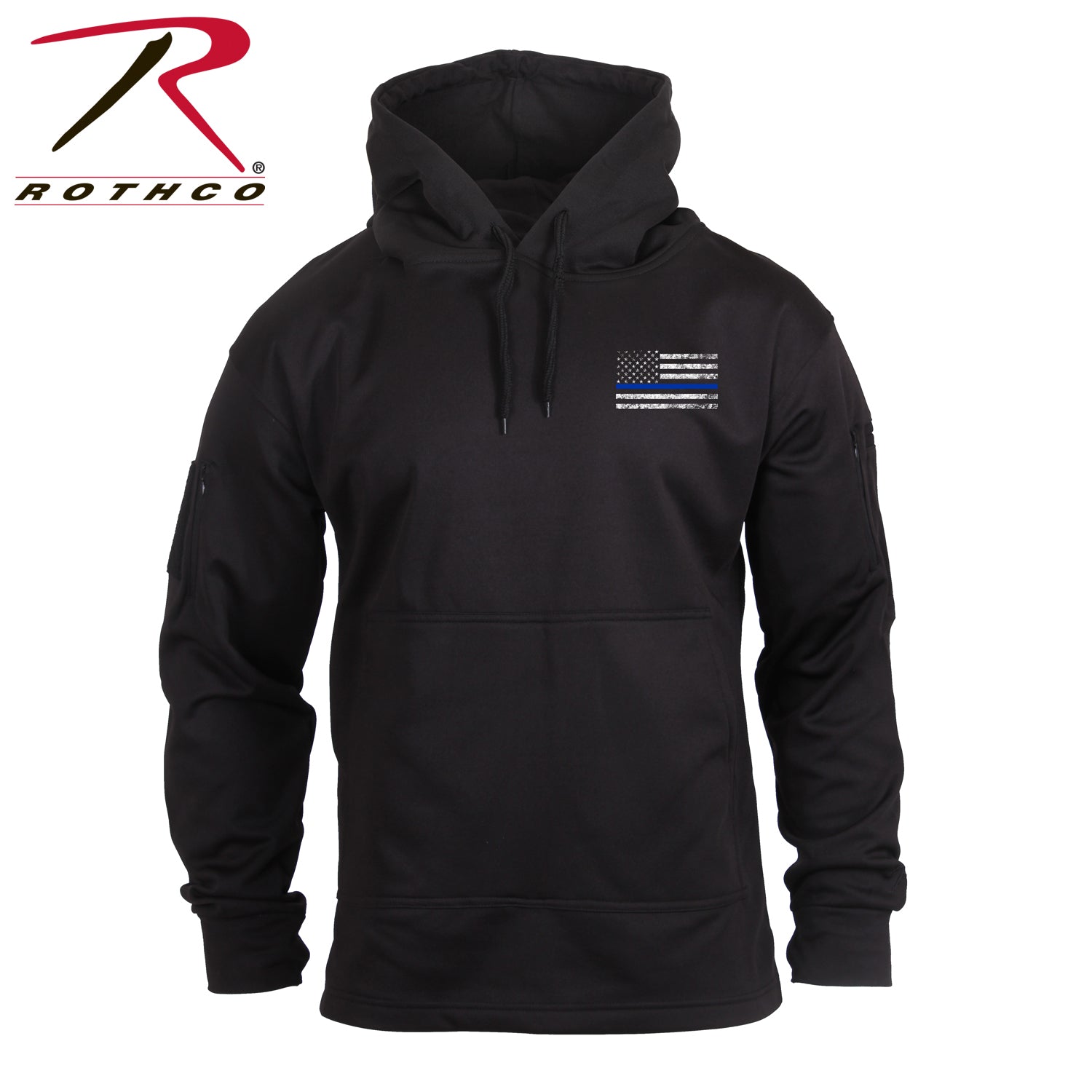 Rothco Concealed Carry Thin Blue Line Hoodie Black Size XS