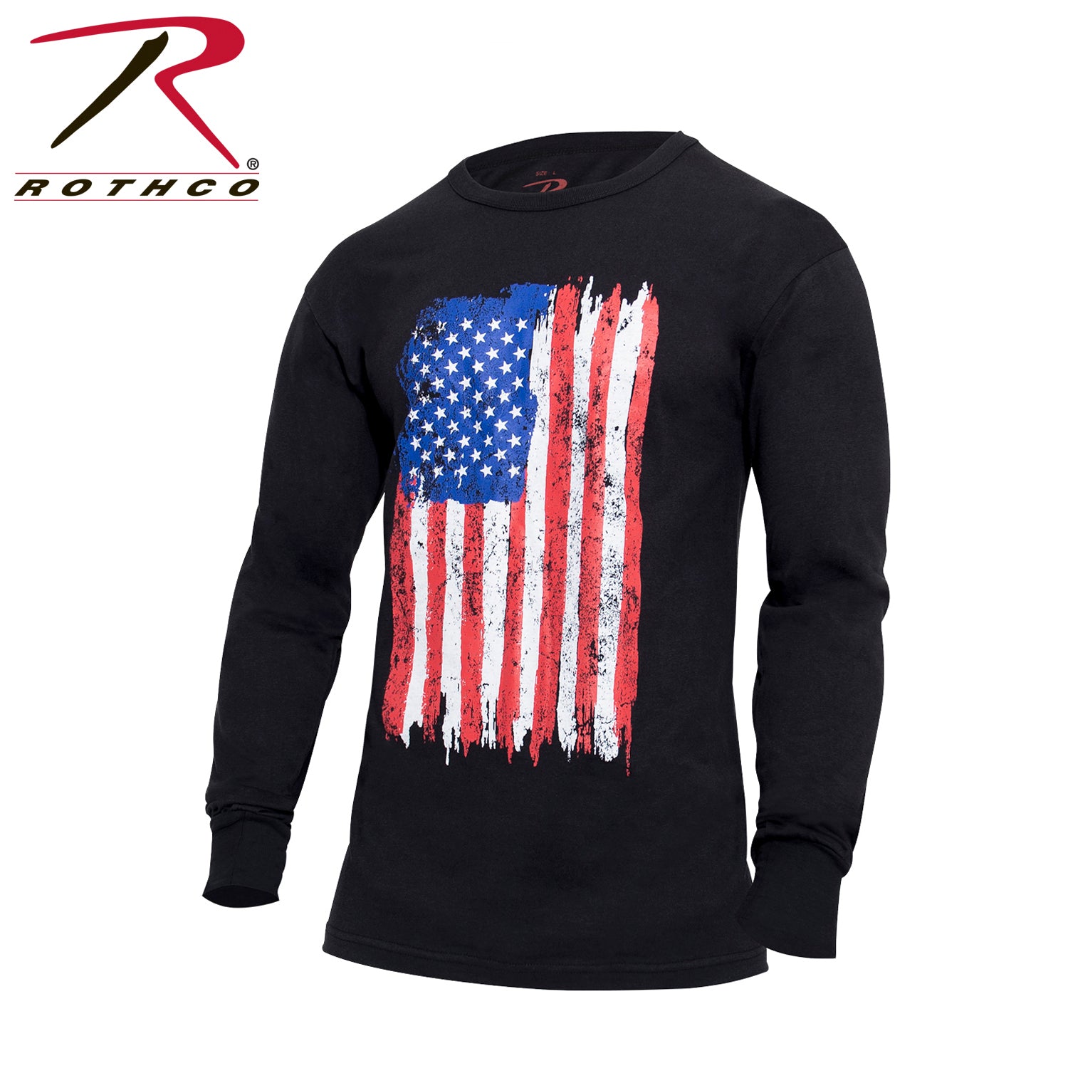 Rothco US Flag Long Sleeve T-Shirt - Red, White & Blue, Size Small
