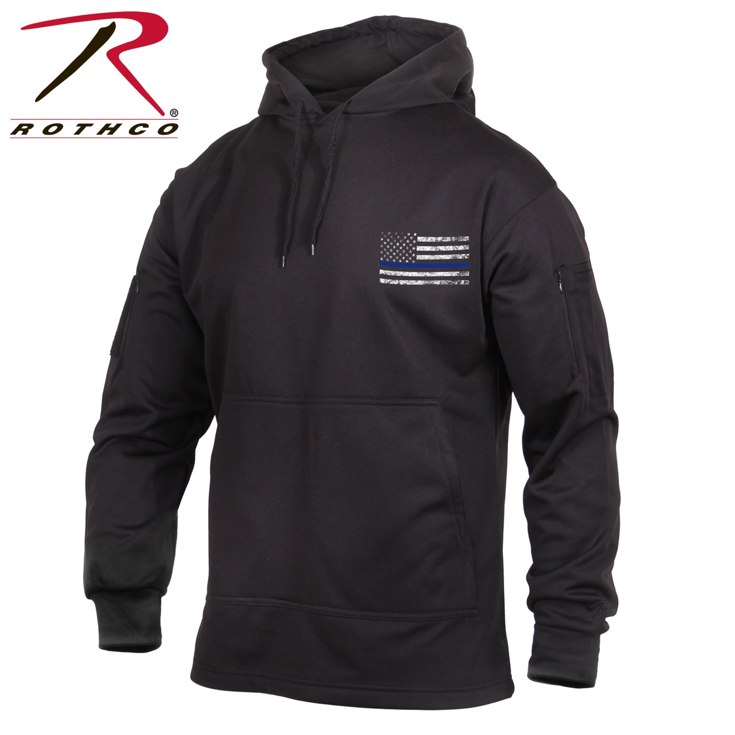 Rothco Concealed Carry Thin Blue Line Hoodie Black Size XS
