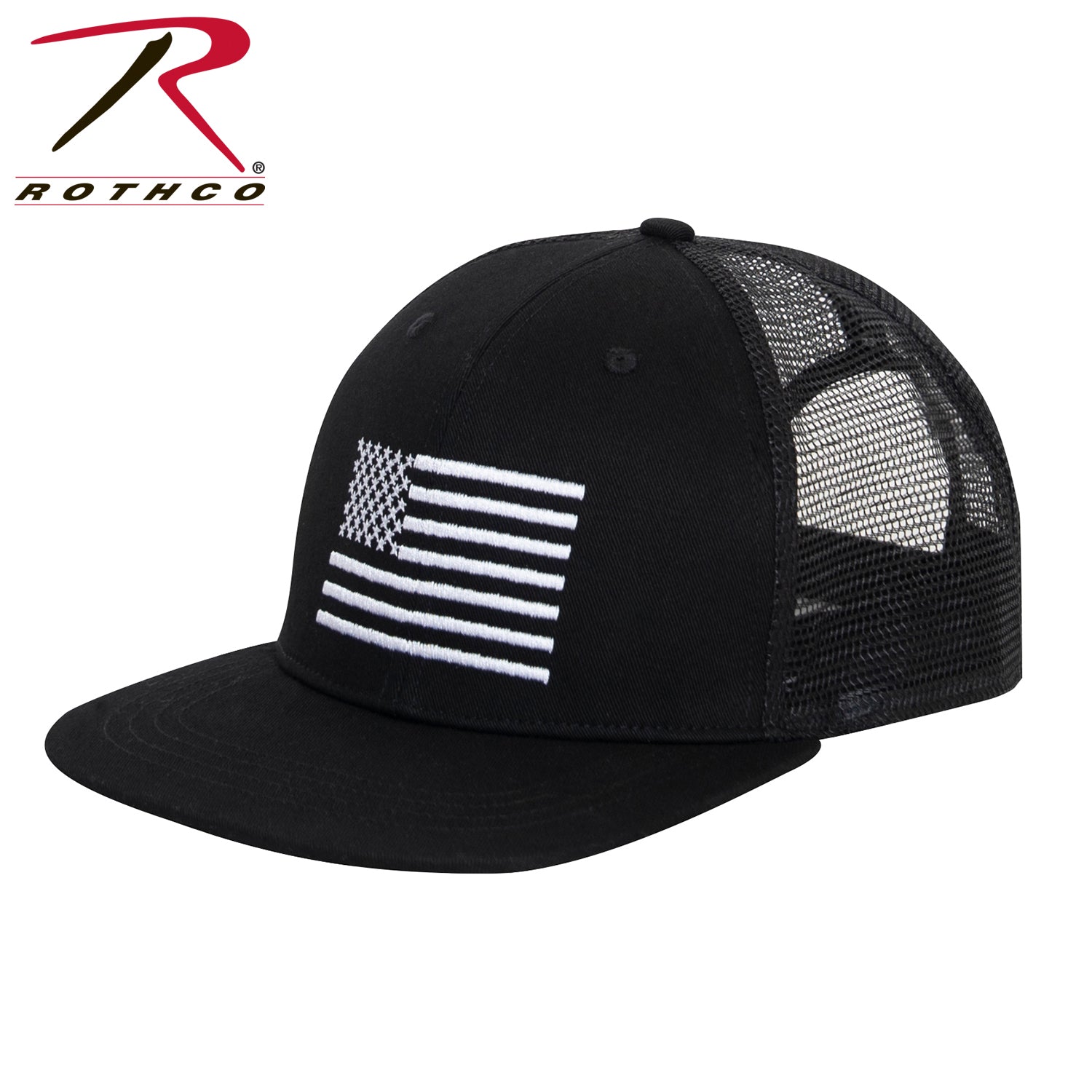 Rothco US Flag Trucker Cap - Adjustable Mesh Back Cap with Cotton Front Panel