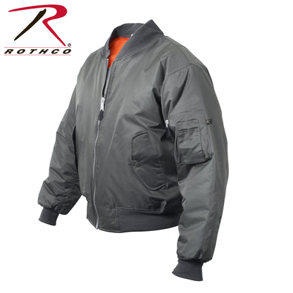 Rothco MA-1 Flight Jacket in Gunmetal Grey Size 6XL – Military-Inspired Bomber Jacket with Insulation and Water-Repellent Shell