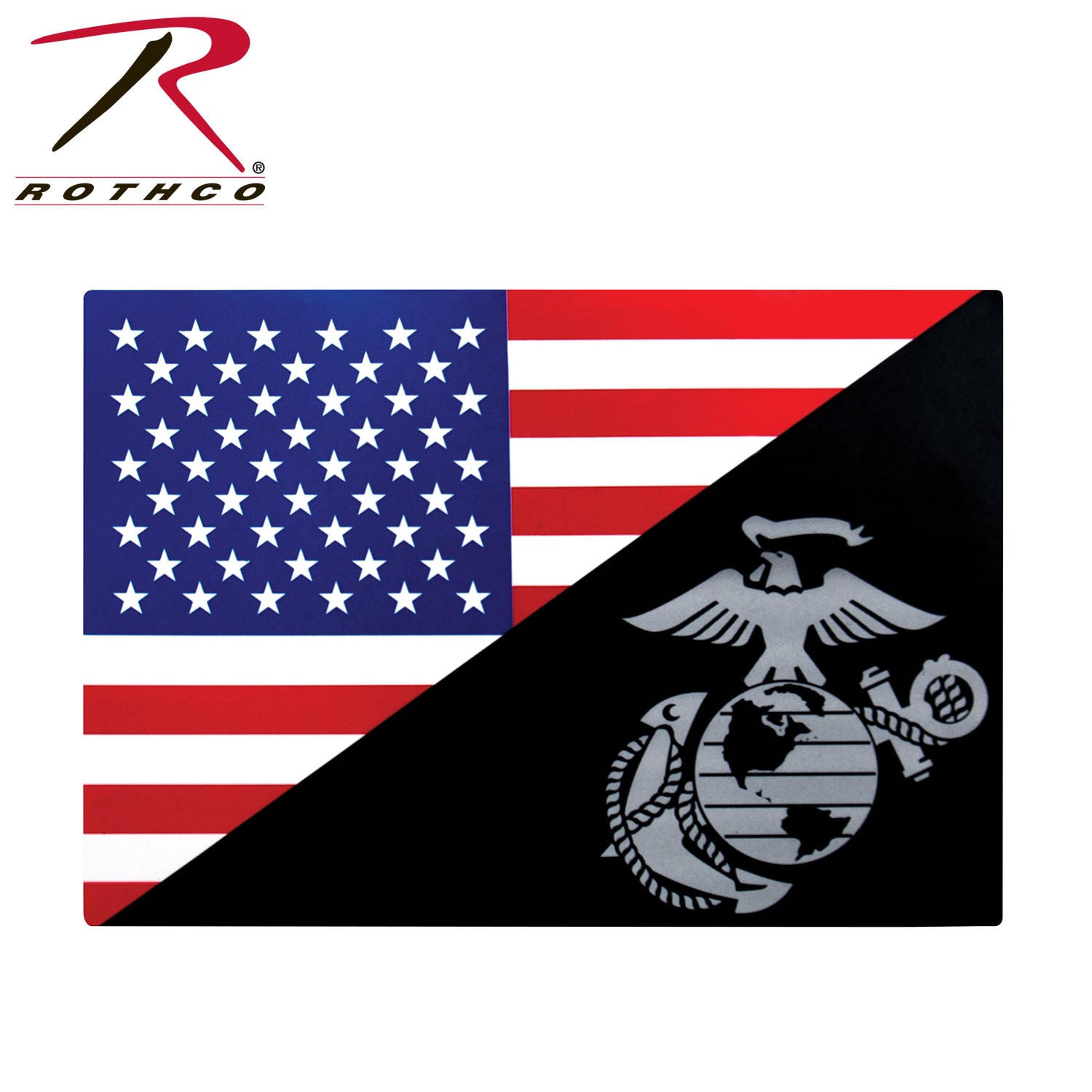 Rothco USMC Eagle, Globe and Anchor Flag Decal - 3 x 4.25 Inches
