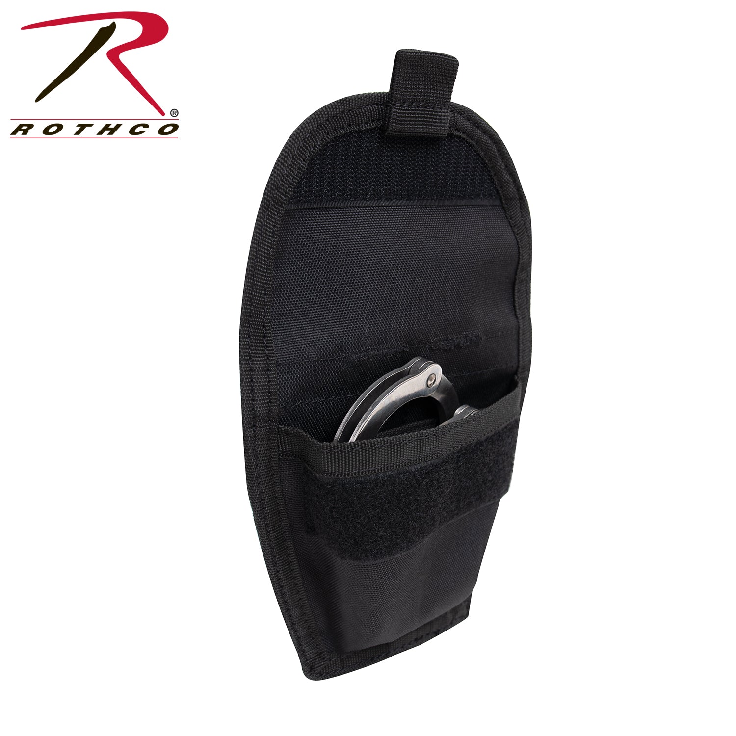 Rothco MOLLE Handcuff Pouch Black - Tactical Duty Belt Accessory