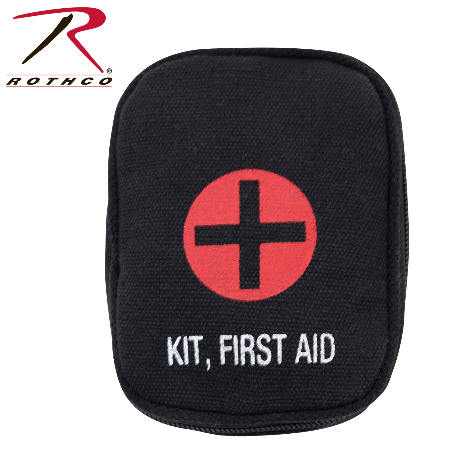 Rothco Zipper First Aid Kit Black – Compact Emergency Medical Supplies with Belt Loop Attachment