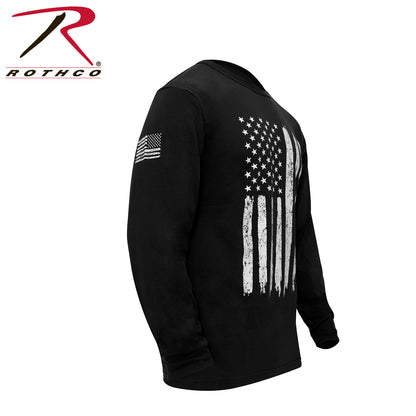 Rothco US Flag Long Sleeve T-Shirt Black Size XL