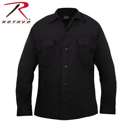 Rothco Lightweight Tactical Button-Up Shirt for Law Enforcement and Security - Black, Size XL