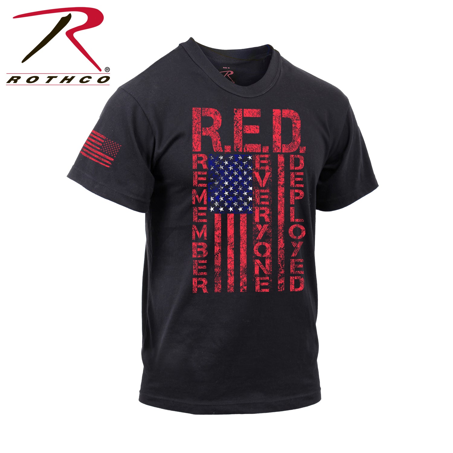 Rothco Athletic Fit R.E.D. Remember Everyone Deployed T-Shirt Black Size M
