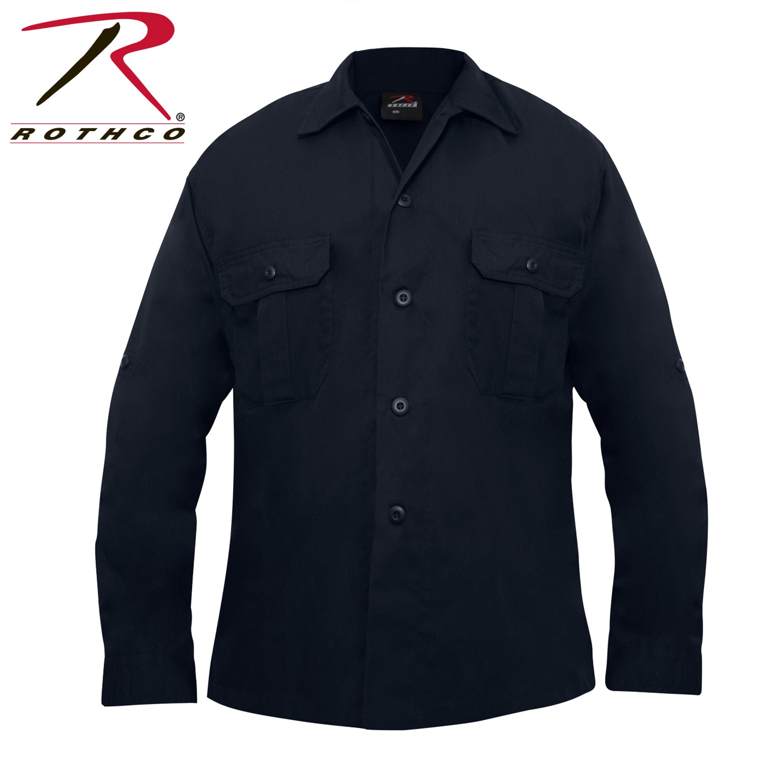 Rothco Lightweight Tactical Button-Up Shirt in Midnight Navy Blue for Men, Size M