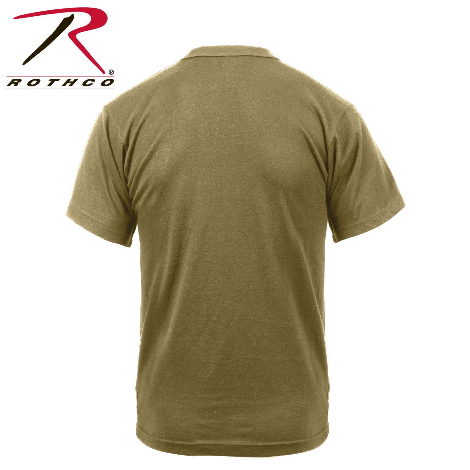 Rothco US Flag and USMC Eagle, Globe & Anchor T-Shirt in Coyote Brown, Size M