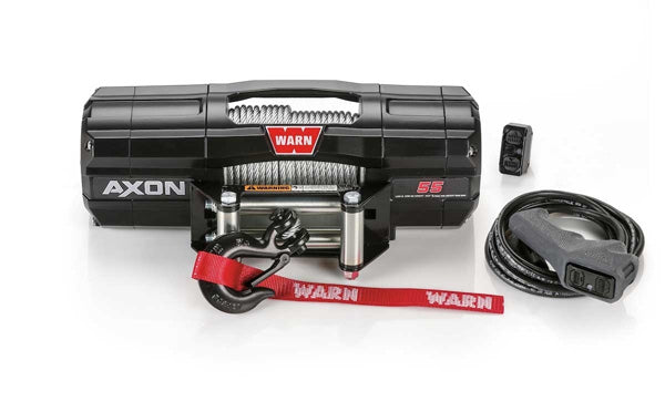 WARN Winch Axon 55 with Wire Rope - Heavy-Duty Off-Road Recovery Equipment