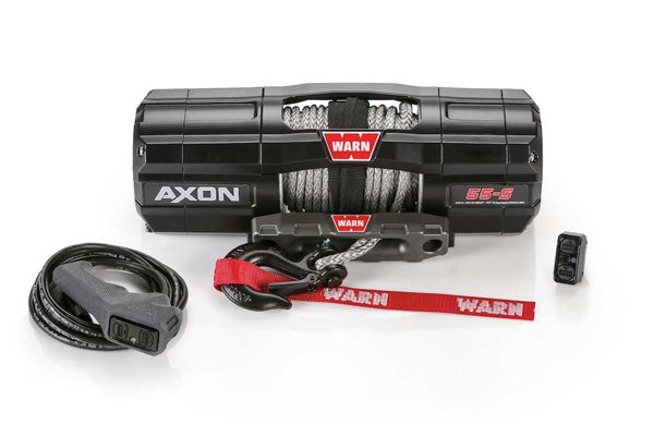 WARN Winch Axon 55-S with Synthetic Rope – Heavy-Duty Electric Winch for Off-Road Recovery