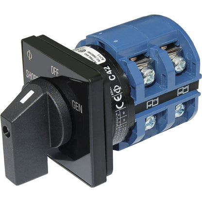 Blue Sea Systems 9011 AC 120VAC Heavy Duty Industrial Switch, 65A, 2-Position with Off