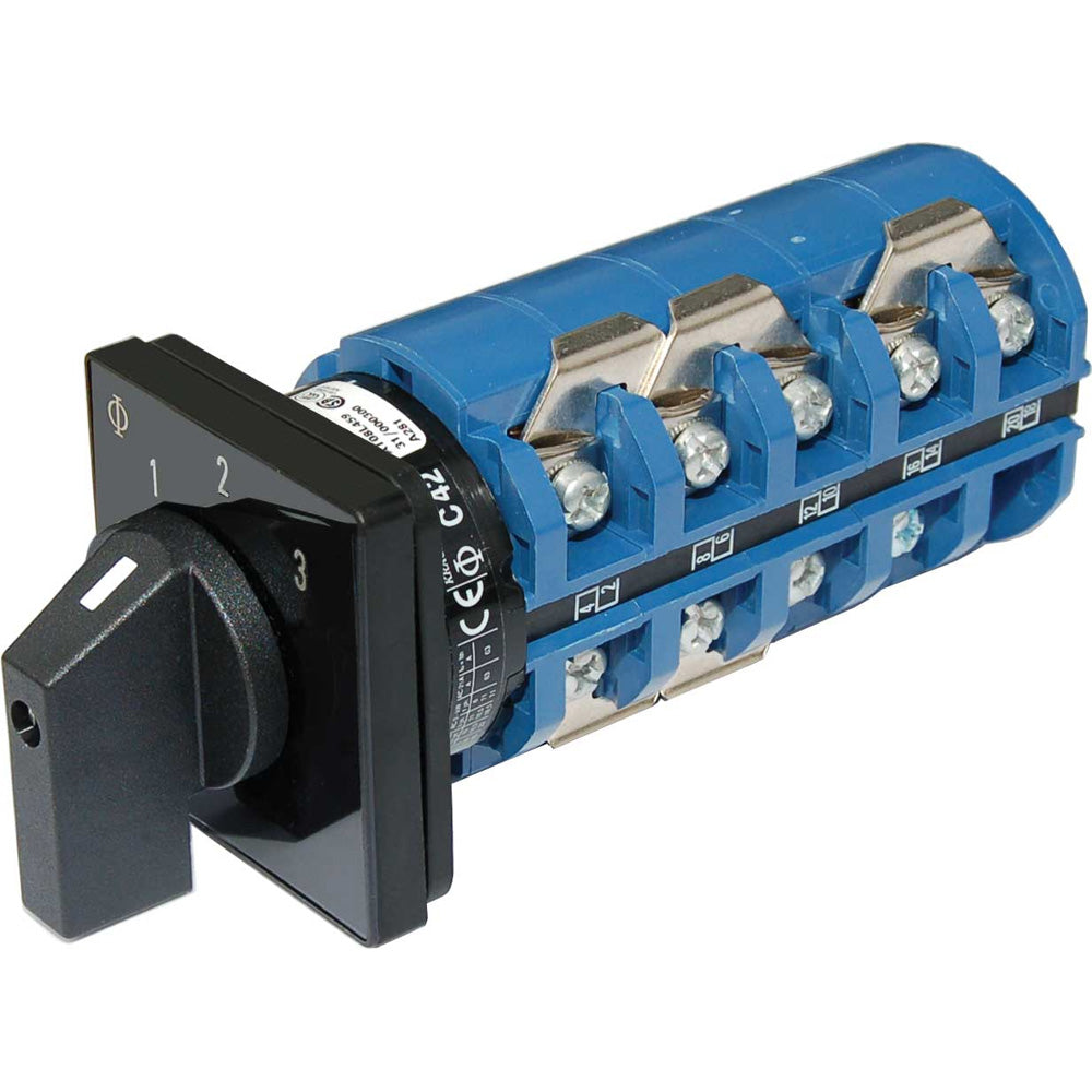 Blue Sea Systems 9077 AC 240VAC 63A Three-Position Switch for Industrial Panels