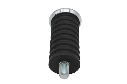 V-Twin Chrome Cap Shifter Footpeg with Rubber Grip and Chrome End Caps by V-Twin