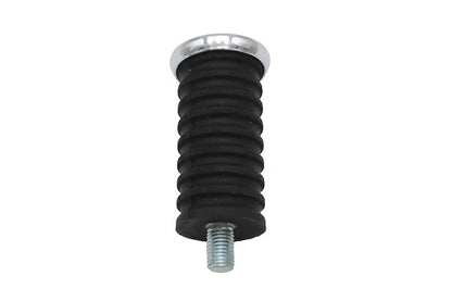 V-Twin Chrome Cap Shifter Footpeg with Rubber Grip and Chrome End Caps by V-Twin