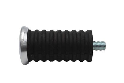 V-Twin Chrome Cap Shifter Footpeg with Rubber Grip and Chrome End Caps by V-Twin