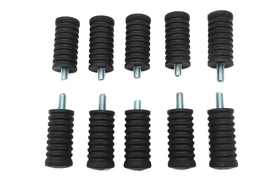 V-Twin Black Rubber Shifter Footpeg Set for Harley Davidson - Part 16-022/4(5) by V-Twin
