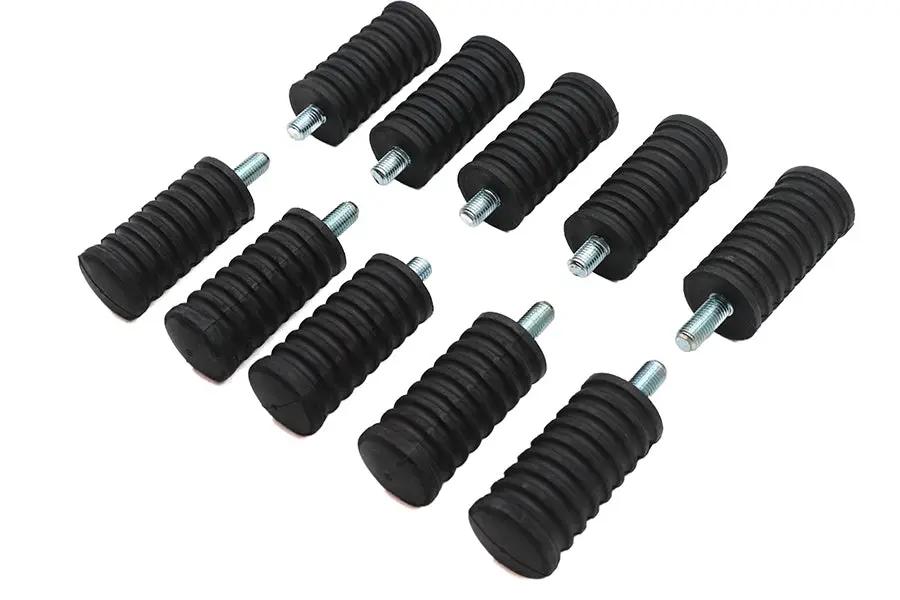 V-Twin Black Rubber Shifter Footpeg Set for Harley Davidson - Part 16-022/4(5) by V-Twin