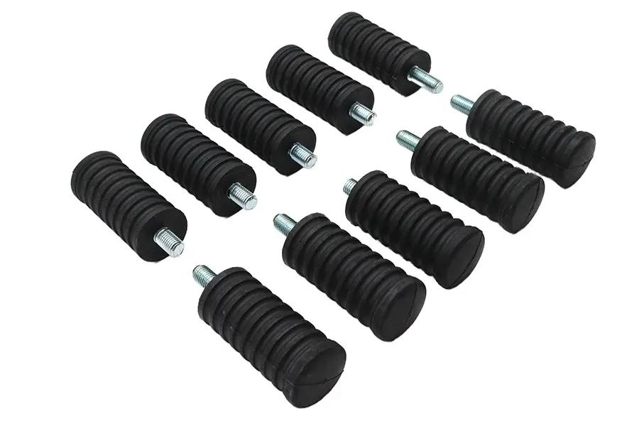 V-Twin Black Rubber Shifter Footpeg Set for Harley Davidson - Part 16-022/4(5) by V-Twin