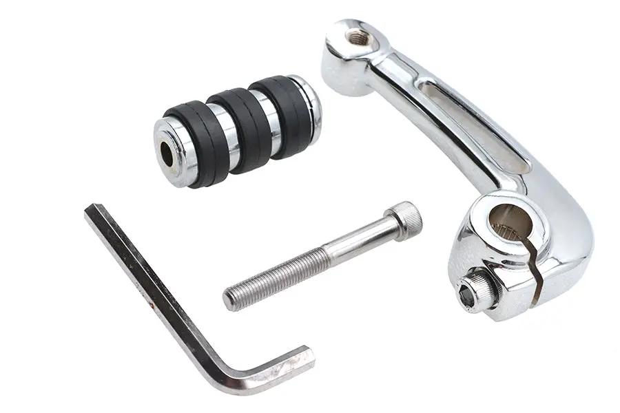 V-Twin Chrome Billet Vented Shifter Lever with Cats Paw Footpeg for Harley Davidson XL Models by V-Twin