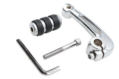 V-Twin Chrome Billet Vented Shifter Lever with Cats Paw Footpeg for Harley Davidson XL Models by V-Twin