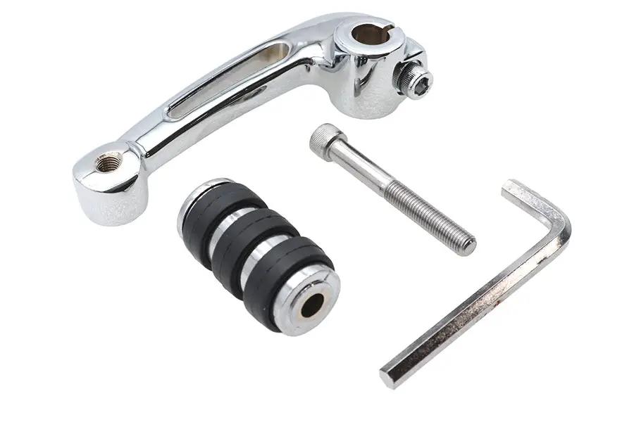 V-Twin Chrome Billet Vented Shifter Lever with Cats Paw Footpeg for Harley Davidson XL Models by V-Twin
